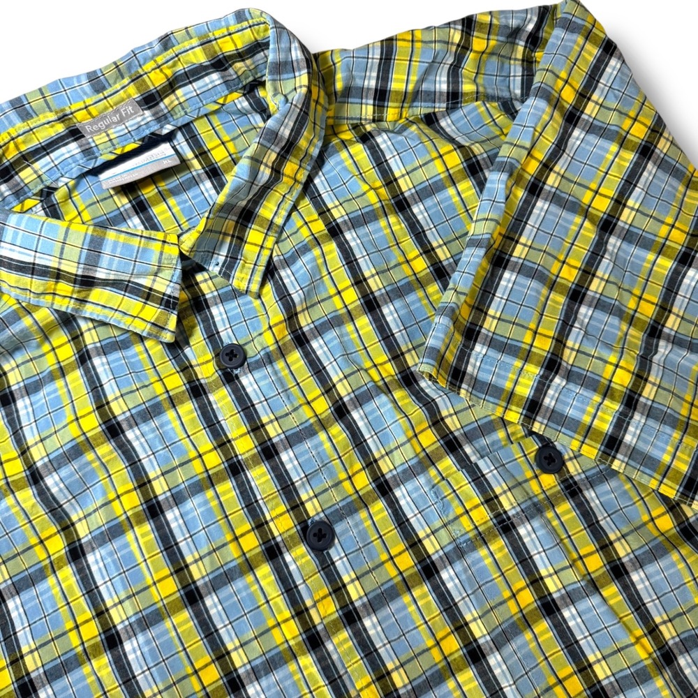 Columbia Sportswear Mens‎ Regular Fit Plaid Short Sleeve Button Up Shirt XL